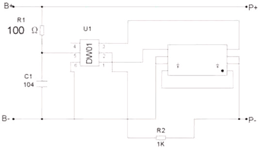 12V鋰電池保護(hù)板電路圖