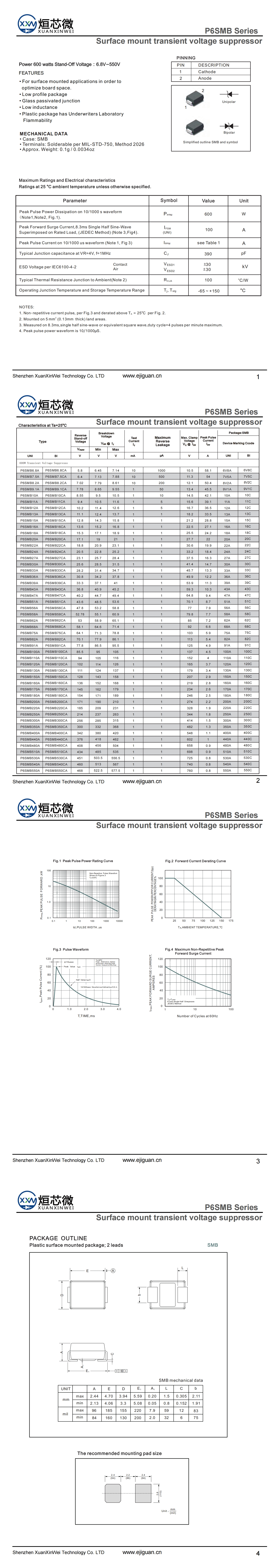 P6SMB220CA